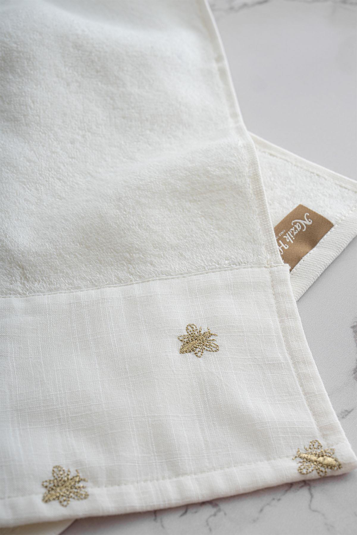 Bee Life Bee Embroidered Face Towel (50 x 90 cm)