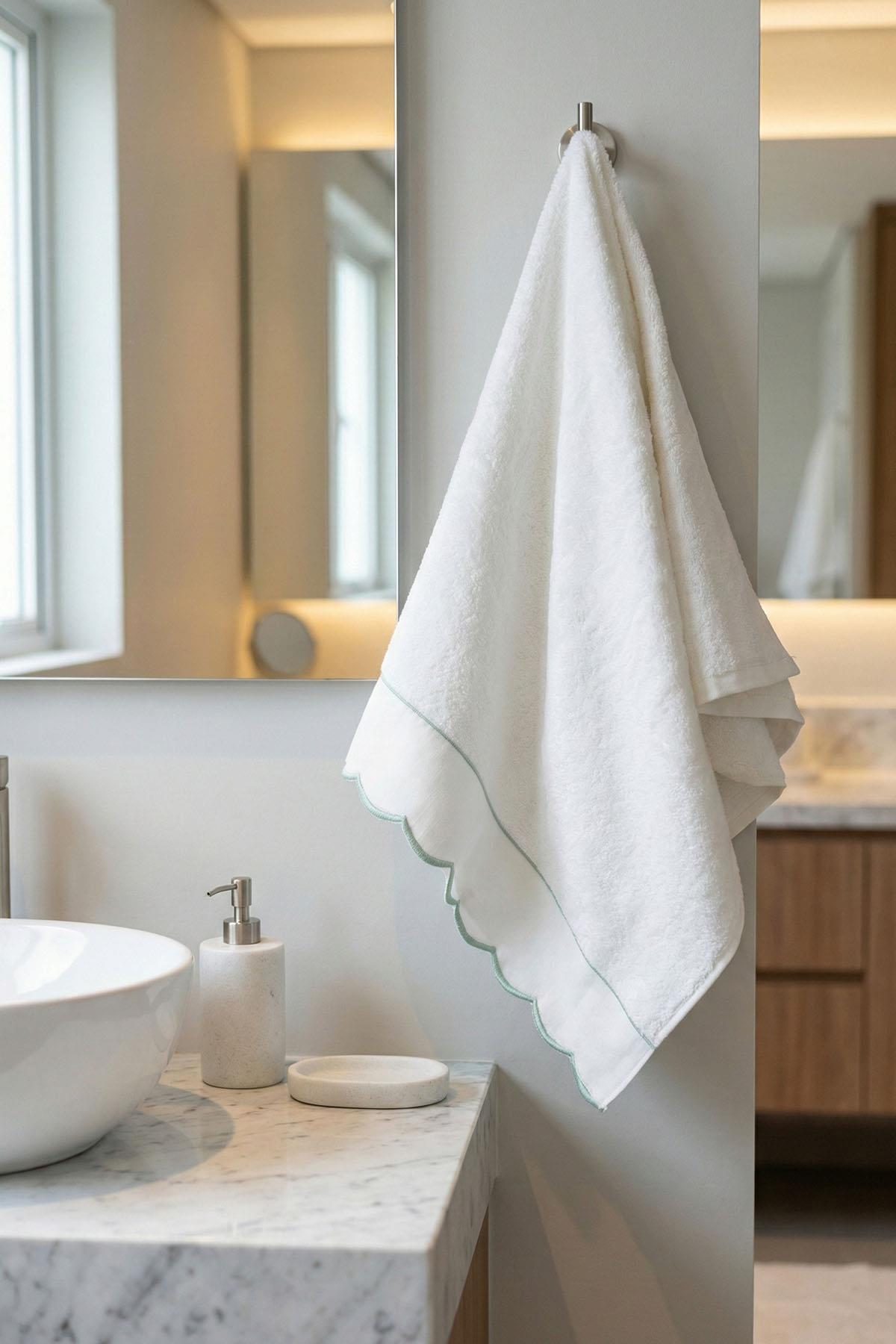 Elora Striped Embroidered Hand Towel (30 x 50 cm)