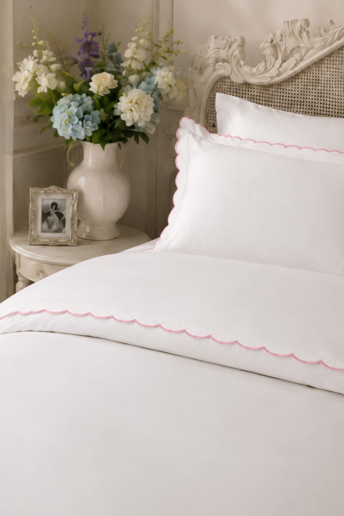 Elora Cotton Sateen Embroidered 6-Piece Double Duvet Cover Set