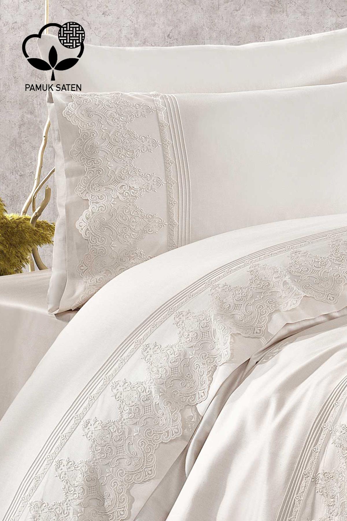 Marissa Ruffled and Jacquard Cotton Sateen Pique Duvet Cover Set - Nazik Home - Value for My Home!