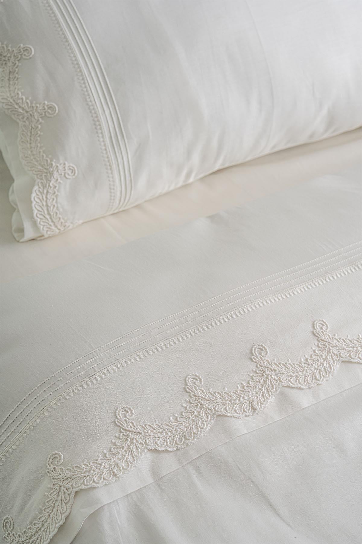 Ramos Embroidered Cotton Satin Super King Size 6-Piece Duvet Cover Set