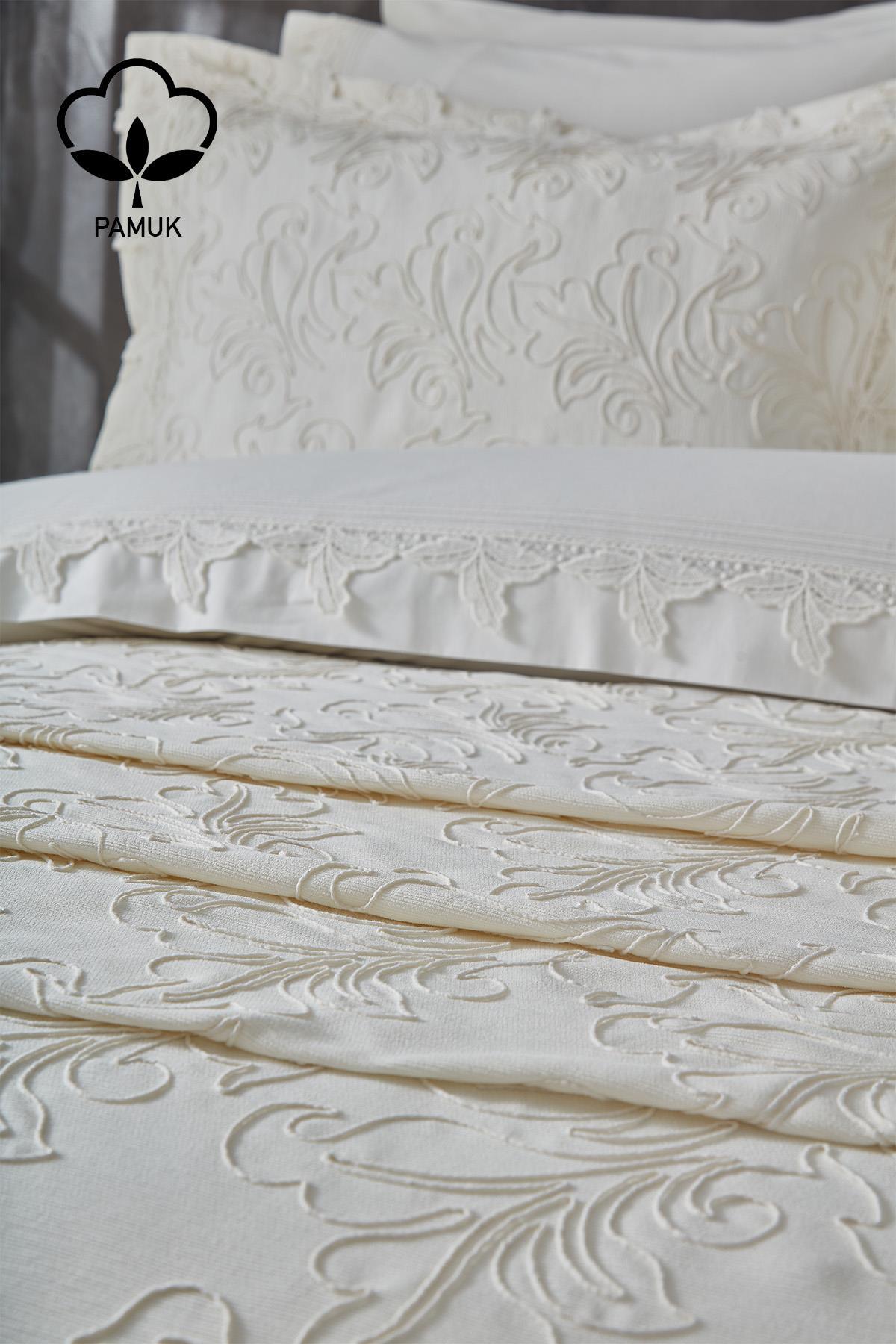 Ribera Embroidered Double 9-Piece Duvet Cover + Pique Set - Nazik Home - Value for My Home!