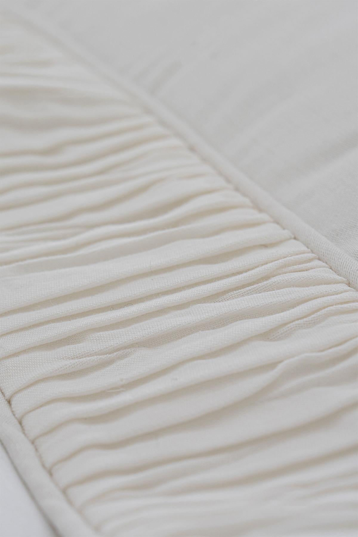 Terosa Pleated Detailed Cotton Satin Double 6-Piece Duvet Cover Set