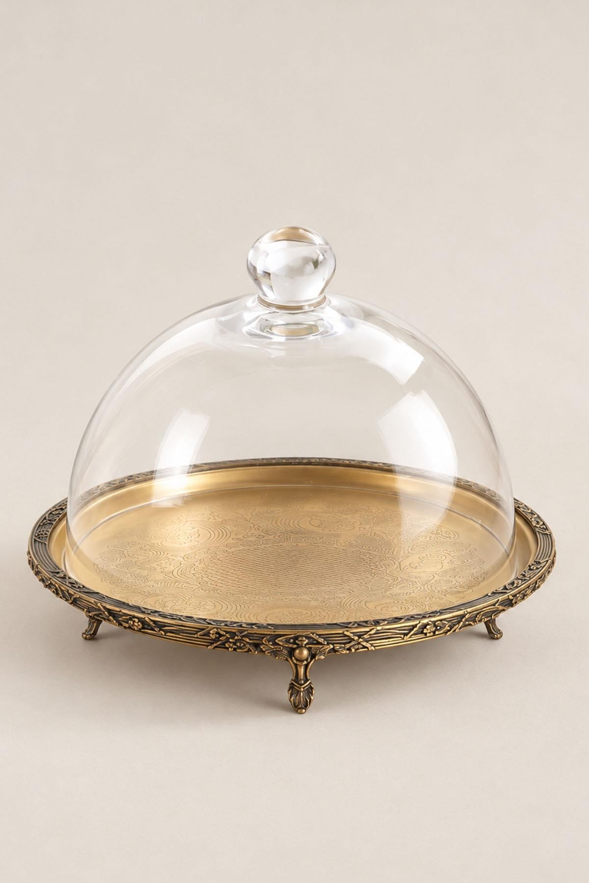 Kessa Antique Detail Lidded Jar Serving Tray (30 cm)