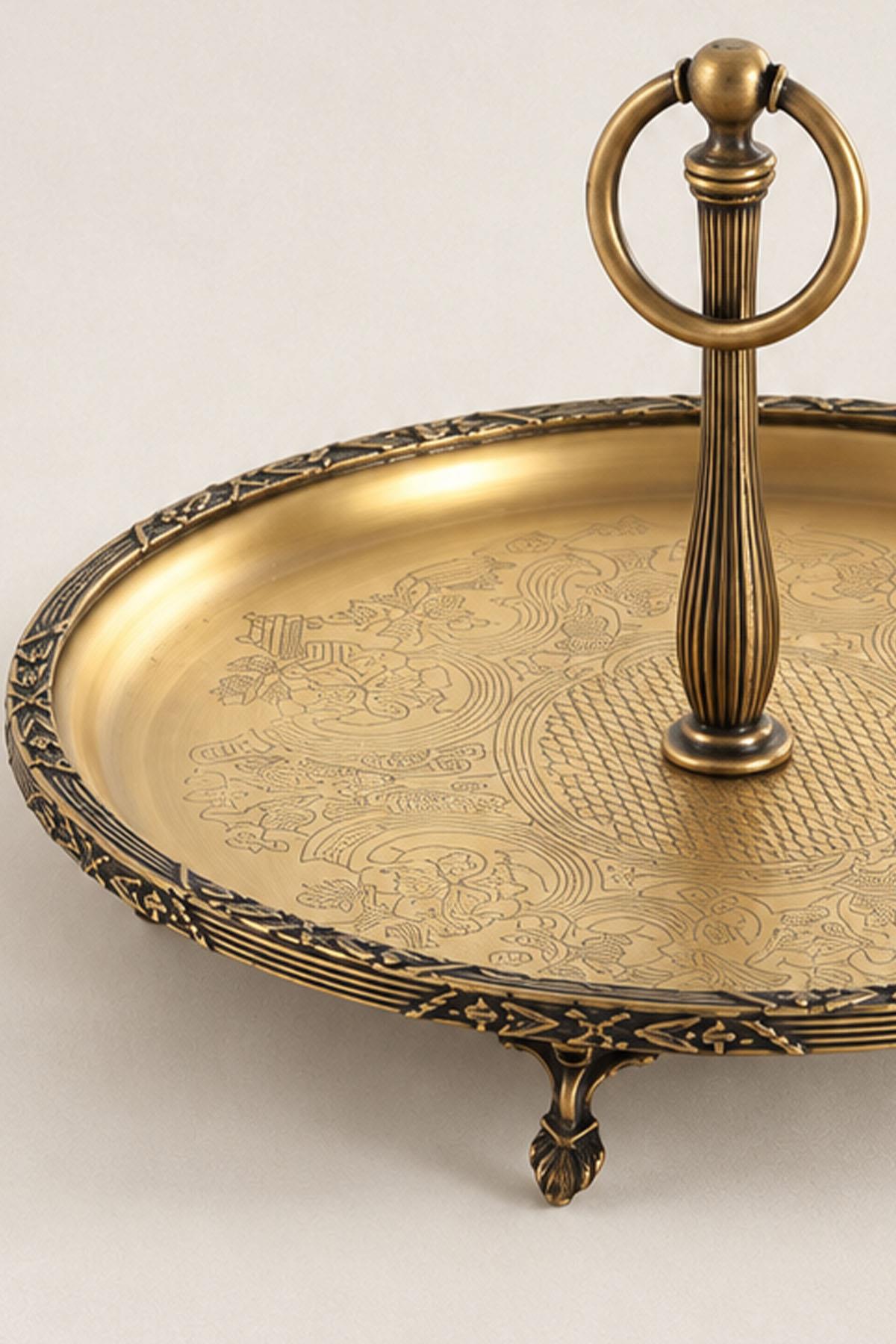 Kessa Antique Detail Serving Tray with Handles (26 cm)