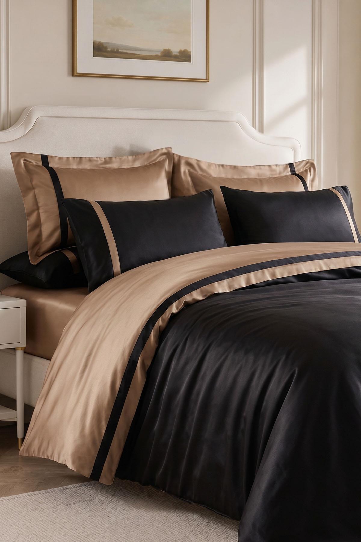 Elite 100% Cotton Satin Single 4-Piece Duvet Cover Set