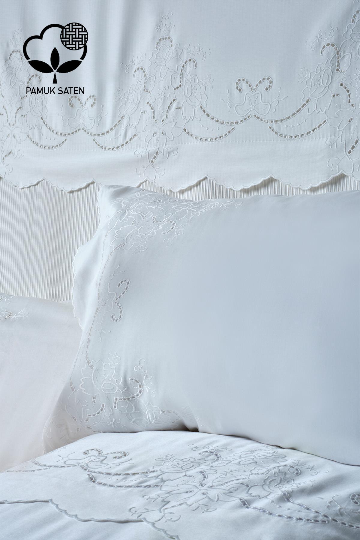 Dynasty Embroidered King Size 7-Piece Duvet Cover + Quilt Set