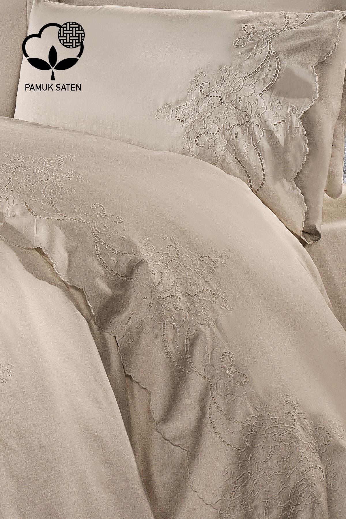 Hanedan Embroidered Super King Size 7-Piece Duvet Cover & Bedspread Set - Nazik Home - Value for My Home!