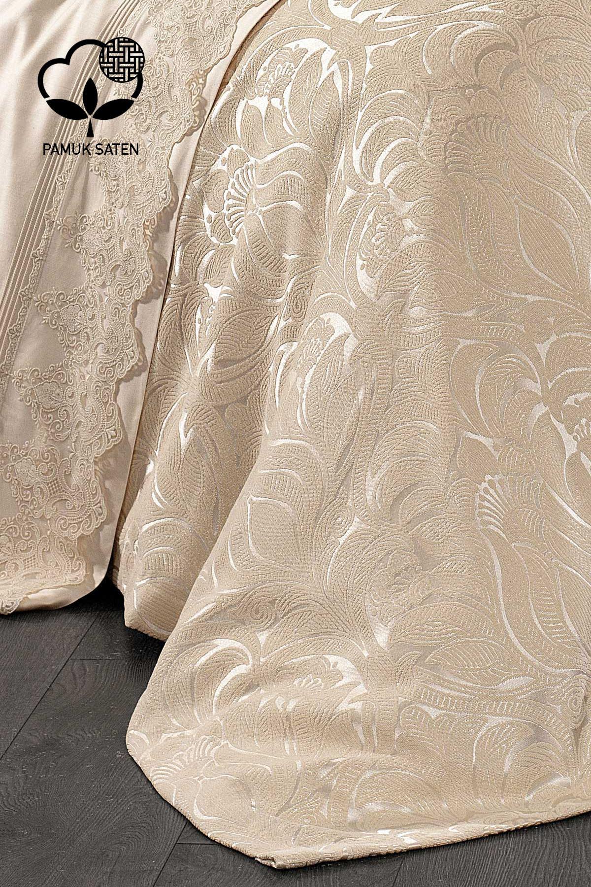 Marissa Ruffled and Jacquard Cotton Sateen Pique Duvet Cover Set - Nazik Home - Value for My Home!