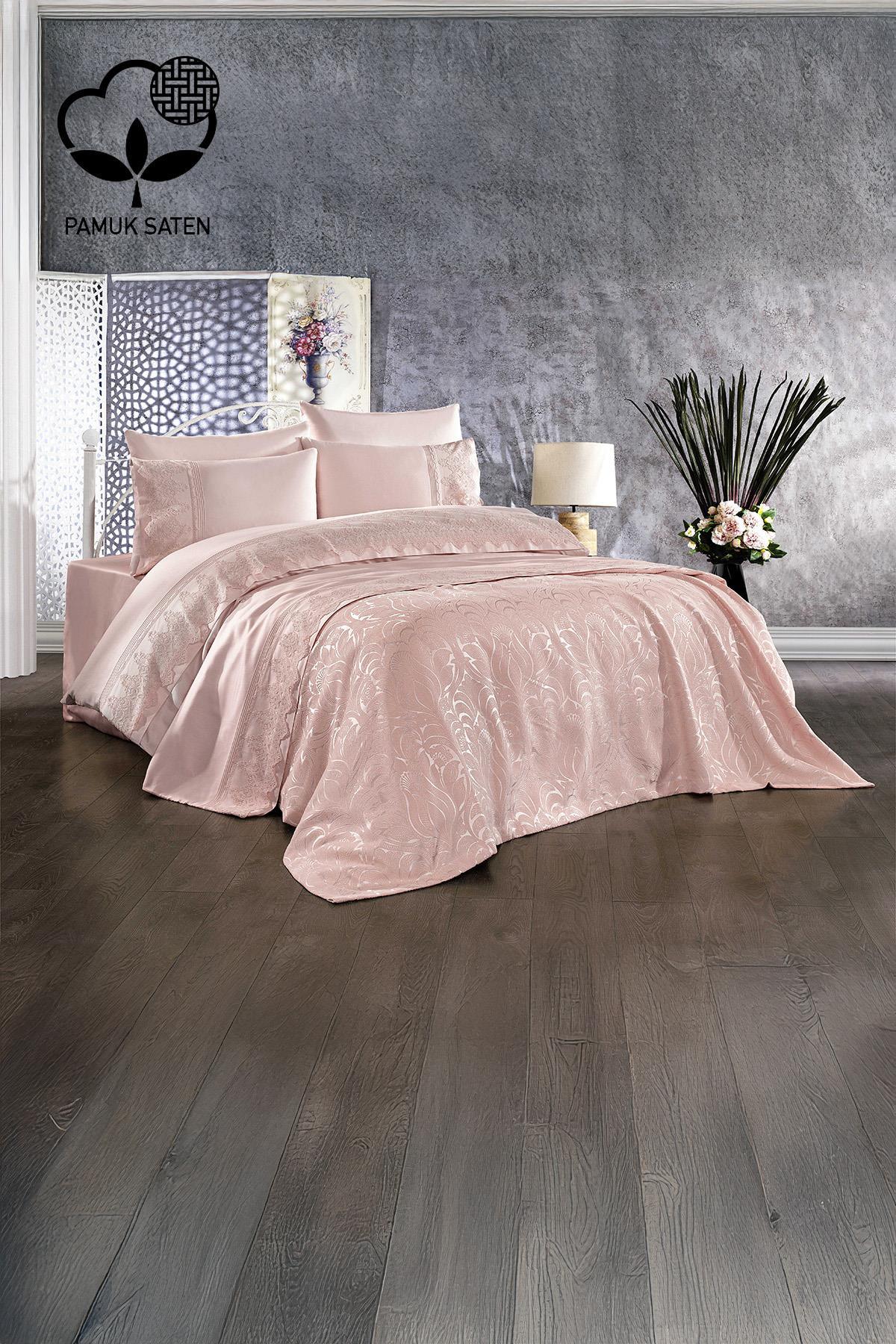 Marissa Ruffled and Jacquard Cotton Sateen Pique Duvet Cover Set - Nazik Home - Value for My Home!