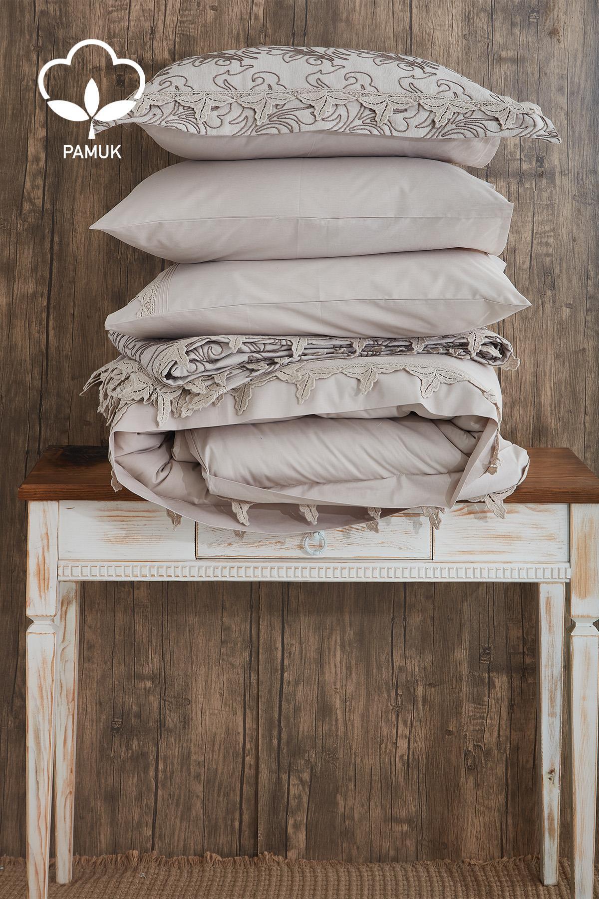 Ribera Embroidered Double 9-Piece Duvet Cover + Pique Set - Nazik Home - Value for My Home!