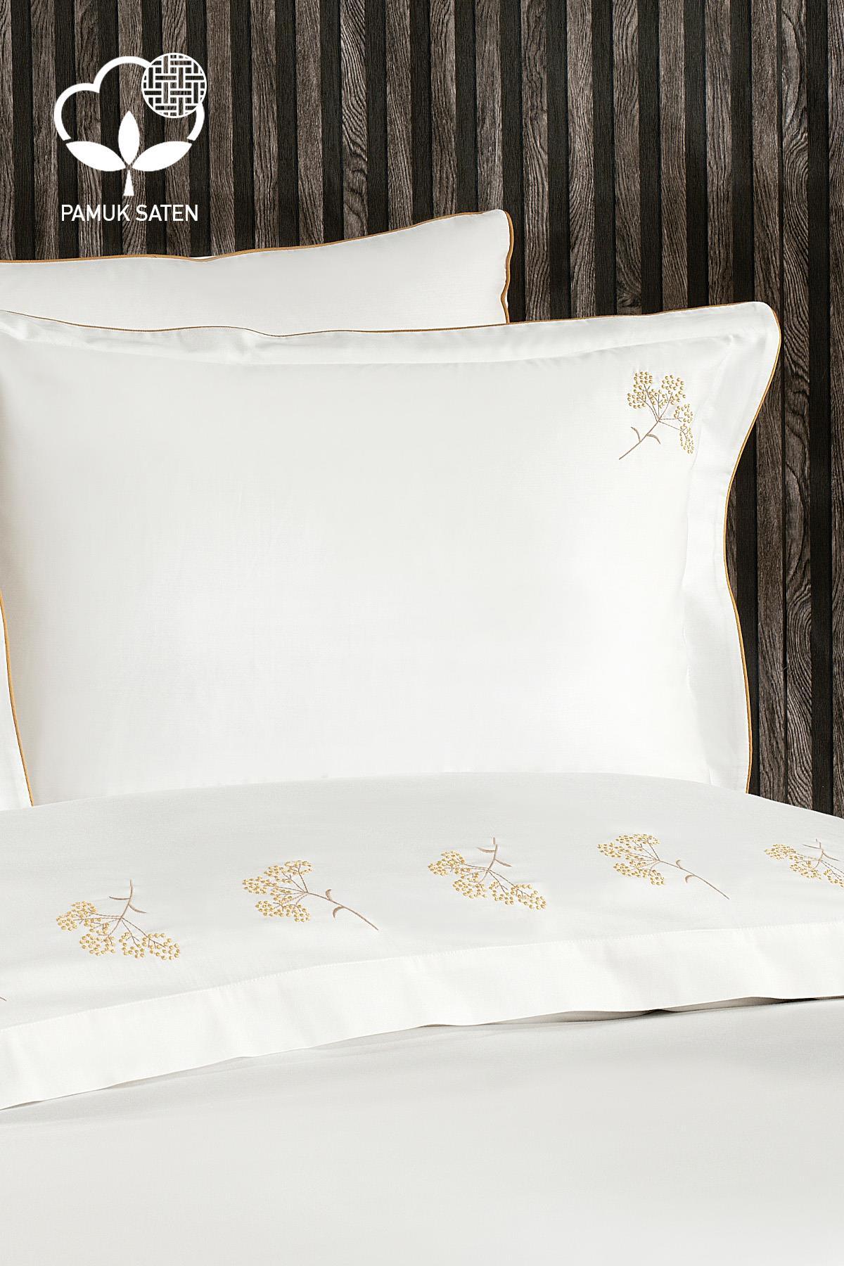 Sementa Floral Embroidered Cotton Sateen Super King Size 6-Piece Duvet Cover Set - Nazik Home - Value for My Home!