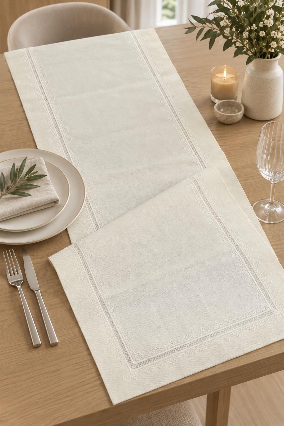 Sena Embroidered Stain-Resistant, Easy-to-Care Runner (40 x 140 cm)